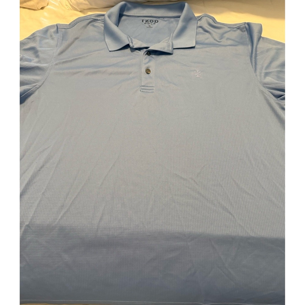 Izod Men's Sky Blue Golf Polo Shirt 1361 - Picture 2 of 6